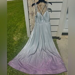 Silver Lilac Purple Ball Gown Dress